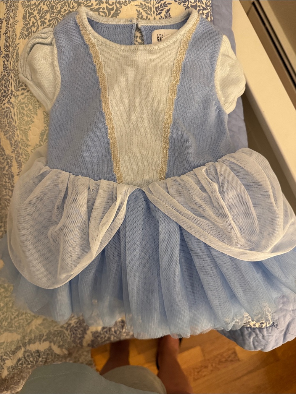 Baby GAP Light Blue and white knit and Tulle Cinderella’s Princess Dress